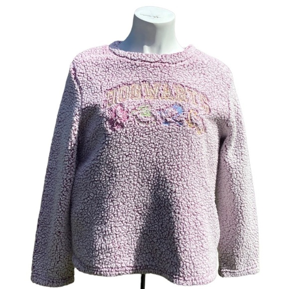 Wizarding World Harry Potter Purple Teddy Long Sleeve Sleepwear Size Medium - Picture 3 of 17